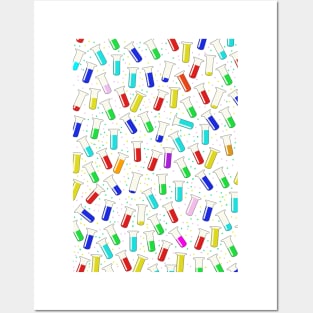 Science Test Tubes pattern Posters and Art